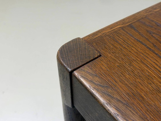Tavolino quadrato vintage in rovere, anni '70 – Tavolini, Wood (photo 5 of 7)