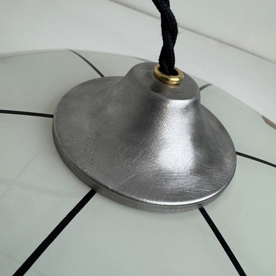 Grote Vintage Hanglamp uit de jaren 80, Hanglampen, Metaal, Wit, Design (foto 5 van 8)