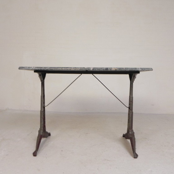 Bistro table with marble top on a cast iron frame, 1930s – Dining tables (photo 6 of 24)