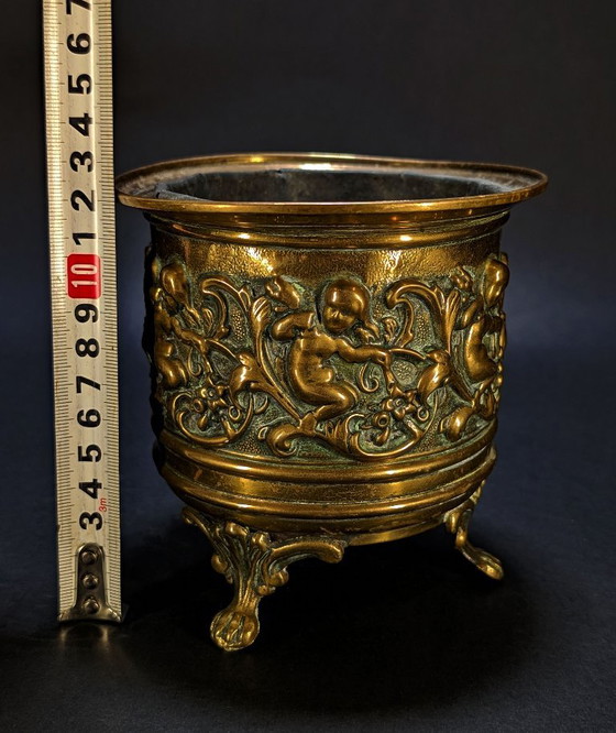 Small Brass Plant Pot Napoleon III – Metal (photo 7 of 8)
