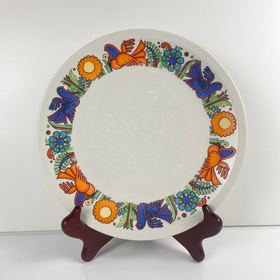 Image 1 of Juego de 4 platos llanos Villeroy & Boch "Acapulco", 1960, segunda elección