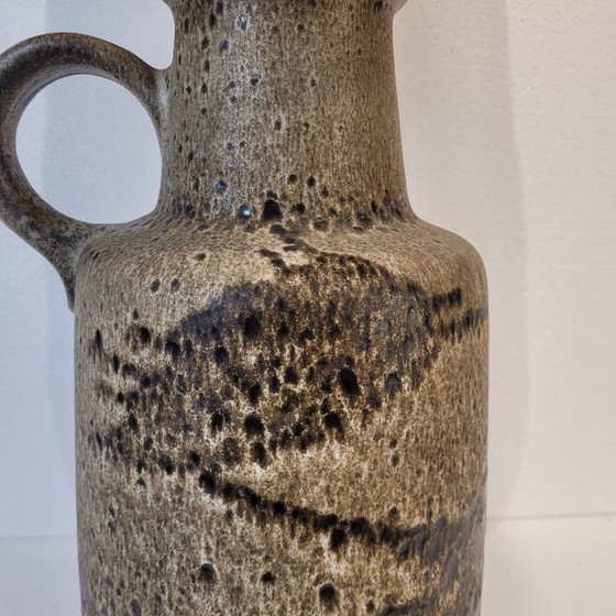 Image 1 of Lampe en céramique Fat Lava avec abat-jour original, Scheurich Keramik, 60's - Allemagne