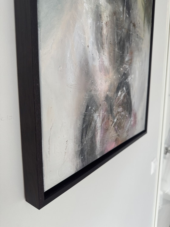 Noir & Nuance | Abstract Texture Painting (50x70 Cm) – Paintings & Drawings, Wood, Canvas (photo 5 of 6)