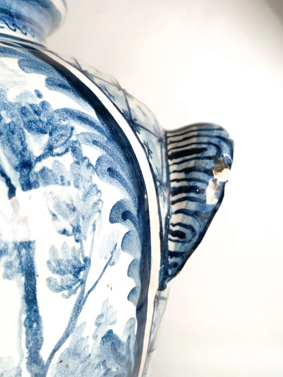 Große handbemalte Savona Keramik Vase, 1725 – Vasen (photo 10 of 13)