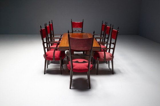 Image 1 of Sedie da pranzo con schienale alto di Aldo Tura, Italia, 1962