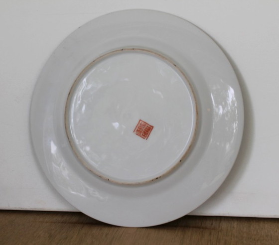 Image 1 of Piatto da parete in porcellana cinese - Stile Imari, marchio Qianlong