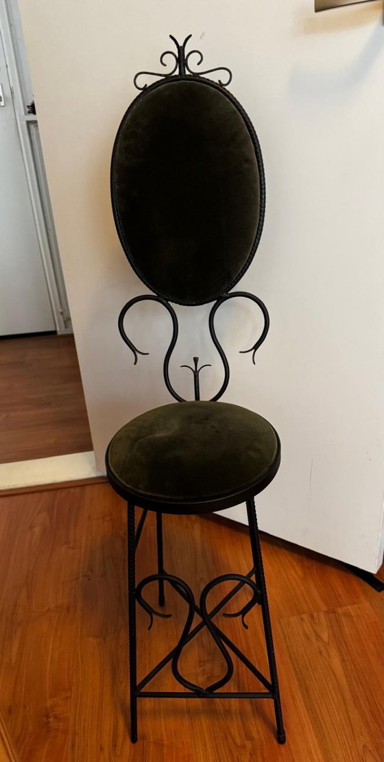 Image 1 of Chaise de boudoir en fer forgé