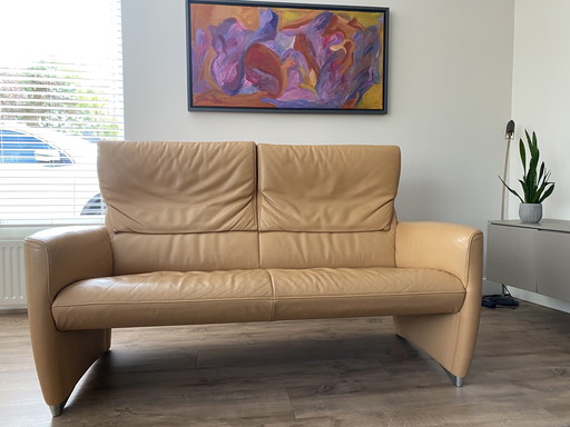 Jori 2-Sitzer-Design-Ledersofa