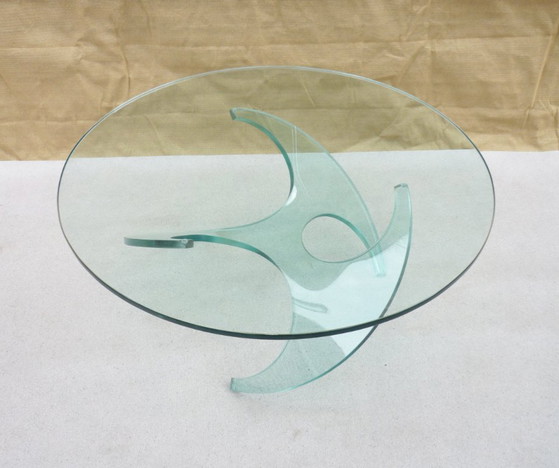 Tavolino da caffè con elica in vetro – Ronald Schmitt, Tavolini da caffè, Glass (photo 4 of 7)
