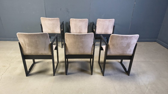 Image 1 of Set van 6 vintage eetkamerstoelen toegeschreven aan Tobia Scarpa, jaren 70.