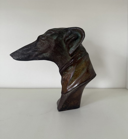 Bronze sculpture greyhound/winddog