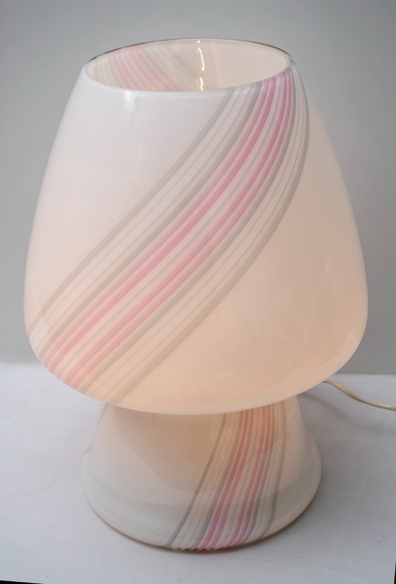 Image 1 of Lampada da tavolo moderna in vetro di Murano, "Incamiciato", 1980