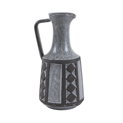 Grey ceramic vase, Danish design, 1970s, manufactured by Frank Keramik