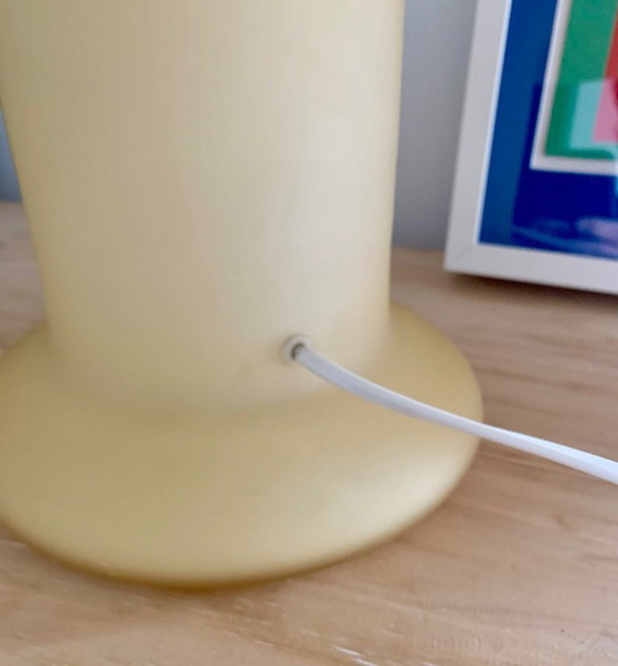 Image 1 of Vintage Hustadt Leuchten mushroom opaline glas model 3631/01