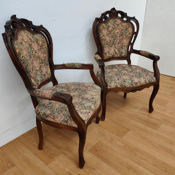 Set di sedie e poltrone vintage francesi Luigi XV Gobelin – Textile (photo 6 of 20)