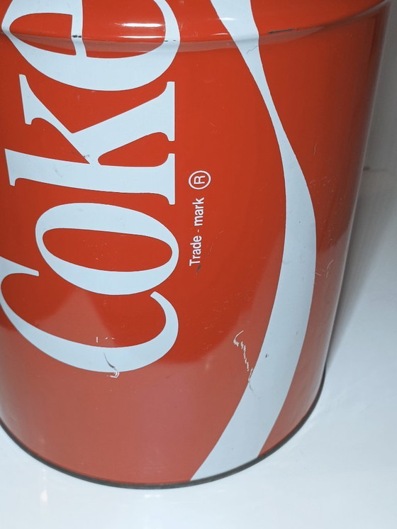 Image 1 of Original vintage Coca Cola canister stool Made in Italy 1990
