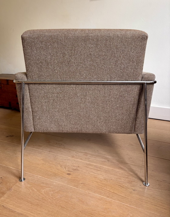 Arm Chair Arne Jacobsen Series 3300 Fritz Hansen – Armchairs, Wool, Chrome (photo 6 of 7)