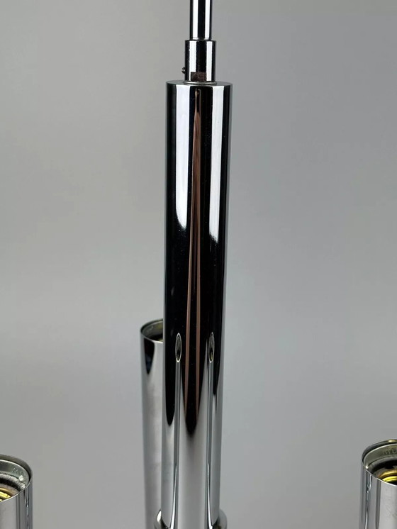 Image 1 of 60s 70s 6-light Sputnik chandelier by Hustadt Leuchten Germany