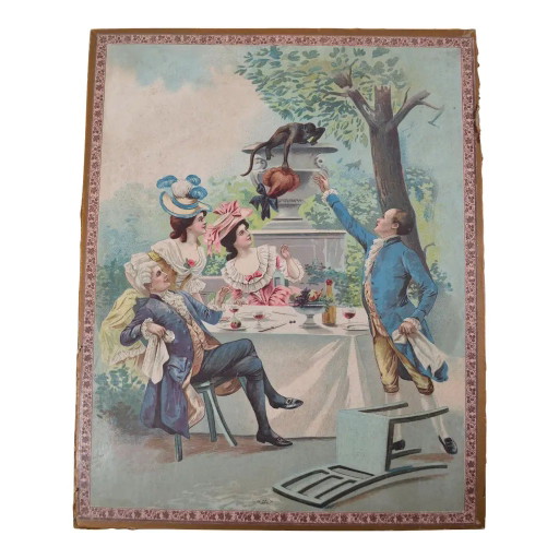 Antique Toy n.k Paris France Circa 1910 Box of 3 Puzzles