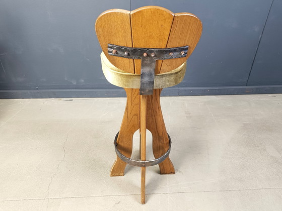 Image 1 of Satz von 4 brutalistischen Barhockern im Vintage-Stil, 1960er Jahre