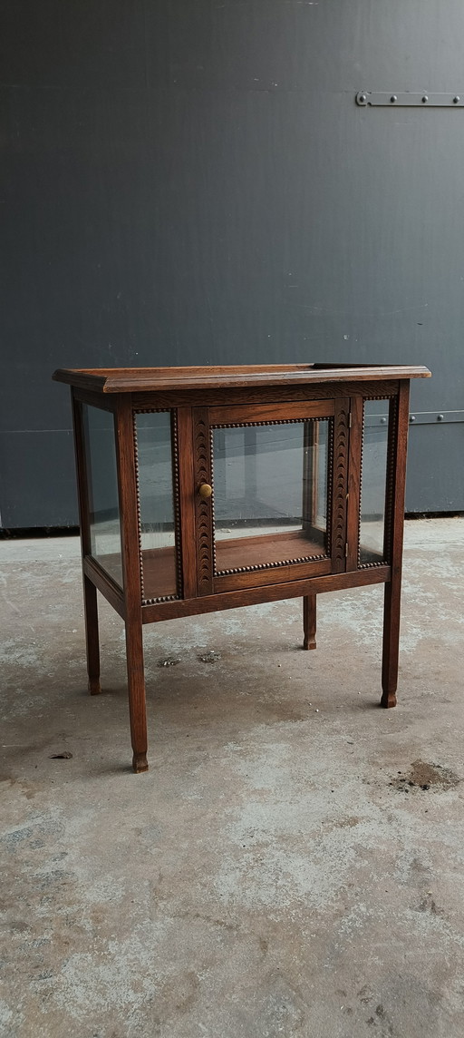 Antigua vitrina de té antigua de la Escuela de Ámsterdam, década de 1930