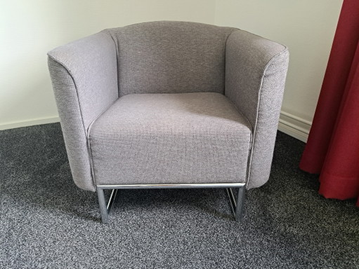 Twee Prachtige Fauteuils Van Topform – rvs, Textile (photo 2 of 4)