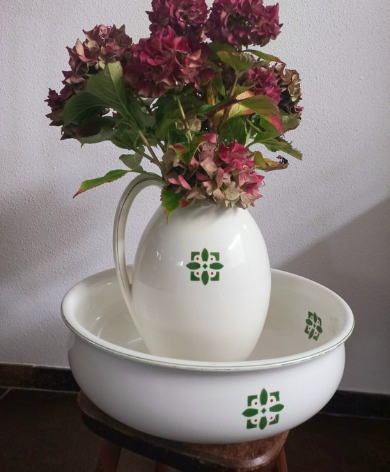 Image 1 of 4-piece antique lamp set - Société Ceramique Maestricht