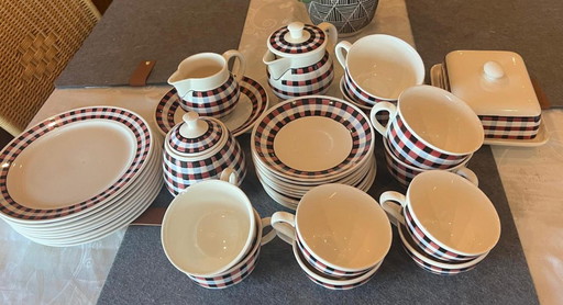 Villeroy & Boch - Vintage porcelain service model 8202 Saar- hand-painted, ca. 1950s