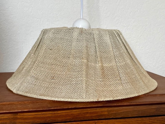 Image 1 of Suspension en bois et jute, style scandinave vintage, années 1960