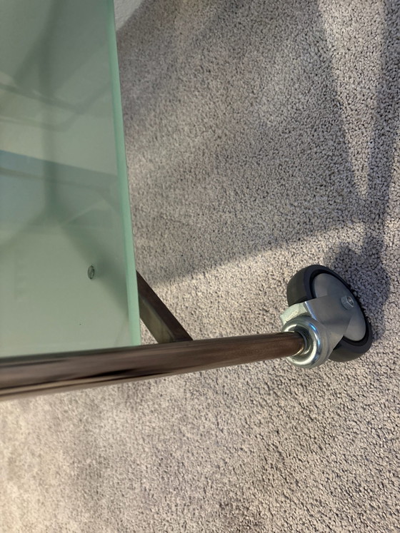 Bar cart by Marco Zanuso Jr. for Driade., Glass, Metal, Silver (photo 8 of 8)