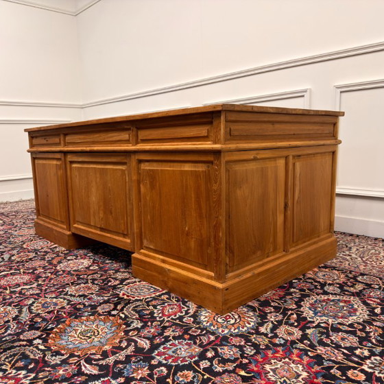 Grand Bureau Anglais Classique avec Panneau Arrière – Bureaux, Métal, Bois (photo 9 of 20)