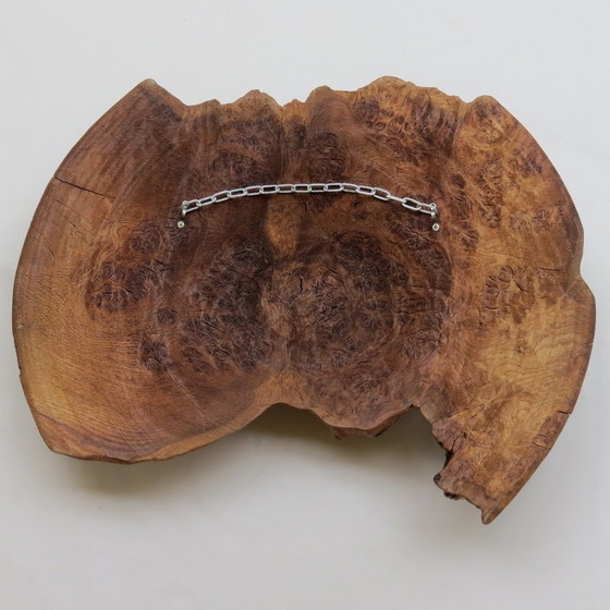 Image 1 of Wandsculptuur van wortelnotenhout handgemaakt door Mike Scott Chai