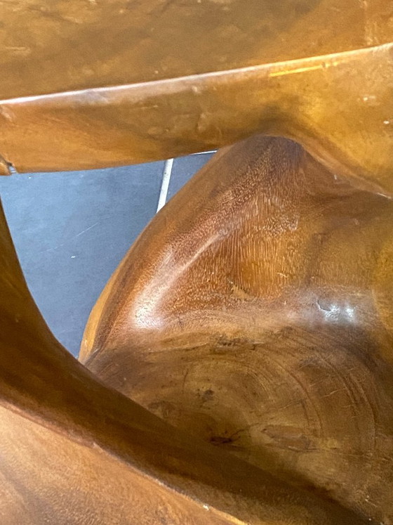 Kruk van massief, onbewerkt walnotenhout, uit één stuk gesneden, 1970 – Krukjes, Wood (photo 4 of 16)