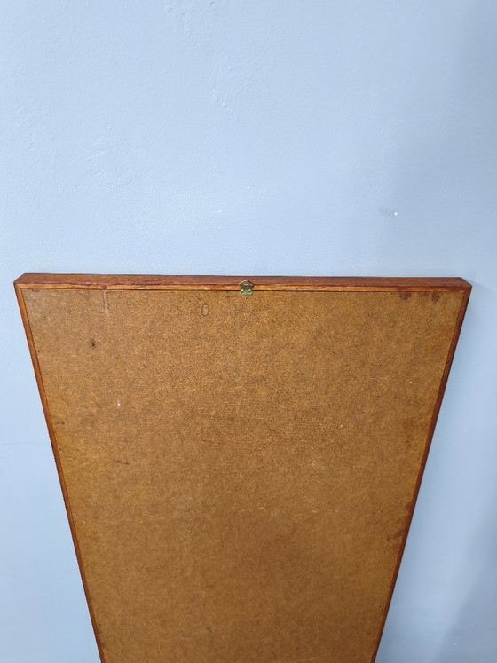 Image 1 of Danish Mid Century Teak Wall Mirror, Minimalist Frame, 1960s