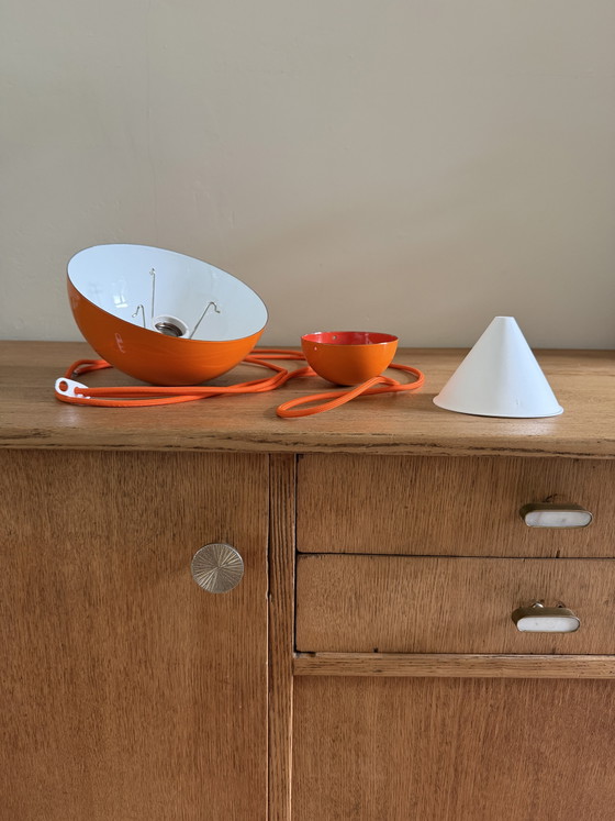 Vintage Louis Poulsen Flowerpot - Verner Panton - VP1 I – Lampade a sospensione, Porcelain, Metal (photo 8 of 11)