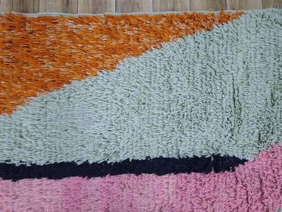Image 1 of Tapijt van puur wol, handgeweven in de traditionele Marokkaanse stijl, 200 x 400 cm