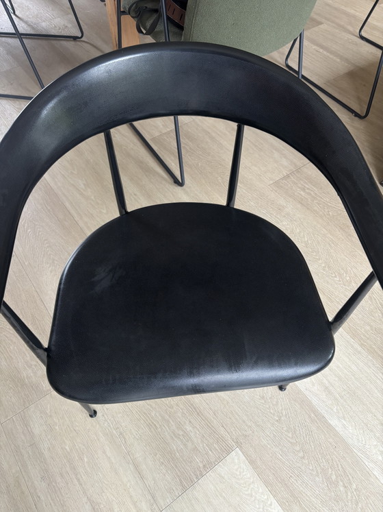 Image 1 of Sillas de comedor Phase P40 de 6 fases - Caucho y metal negros