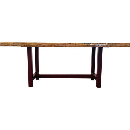 Vintage handgemaakte tafel van gerecycled sparrenhout, Italië