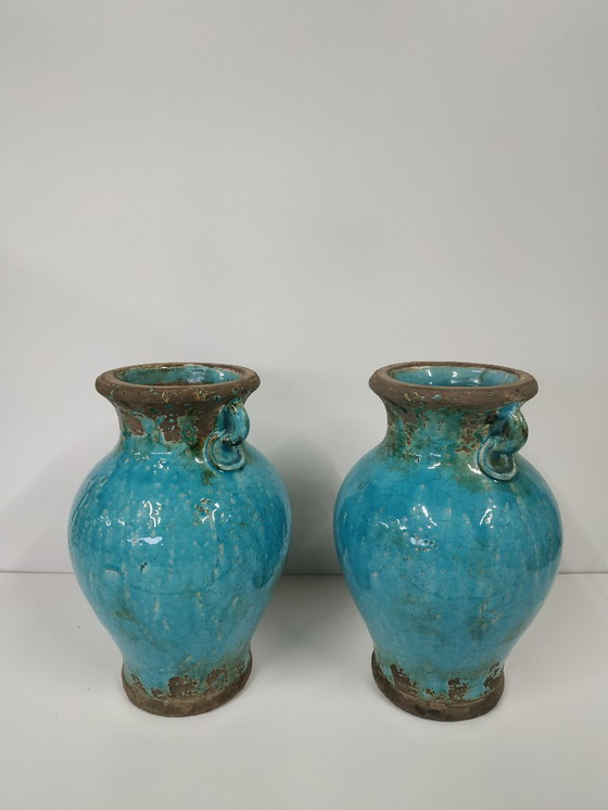 Image 1 of Set van 2 retro Spaanse stijl (sier) kruiken siervazen