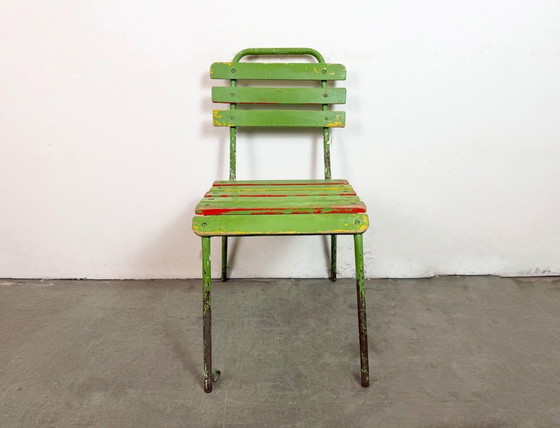 Image 1 of Vintage groene industriële stoel, jaren 60