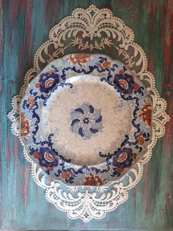 Image 1 of John Ridgway (J-R) – Plato de loza fina inglesa – Staffordshire, ca. 1830-1840 – Marca "Cosmopolite - Plato - Fine earthenware