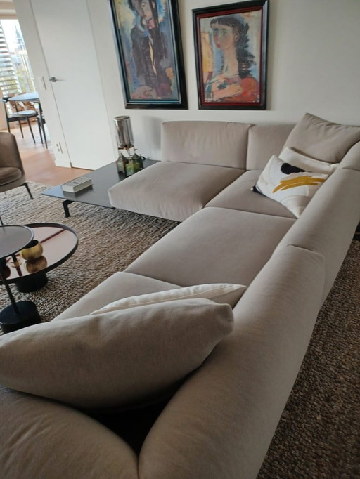 Prachtige hoekzetel met marmeren blad KNOLL