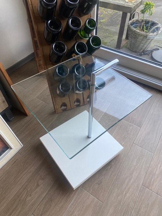 Ronald Schmitt K 838 James Side table – Rolf Krüger – Glass & Chrome – Mdf (photo 5 of 5)