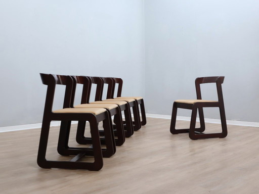 Set di 6 sedie da pranzo Mario Sabot, Italia anni '70