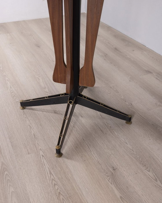 Image 1 of Tavolo rotondo vintage in legno degli anni '60 design Carlo Ratti per Lissoni