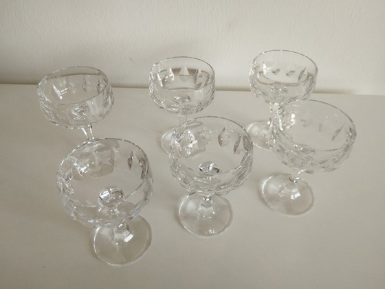 Image 1 of 6 x ciotole per liquore WMF, serie Comtesse, cristallo