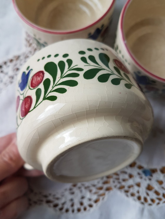 Image 1 of Vintage aardewerk 5 persoons koffie servies