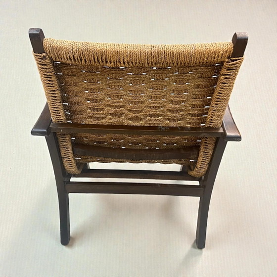 Zeldzaam! 1 van 2 identieke Erich Dieckmann originele Bauhaus fauteuil, circa 1925, gemaakt in Duitsland. (photo 5 of 10)