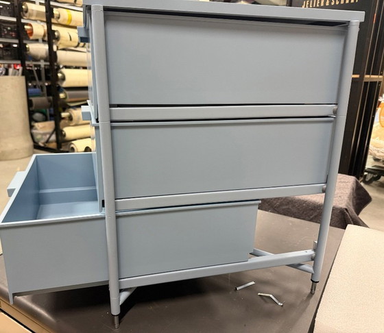 Image 1 of Kartell Mobil Mat with 3 drawers and 4 wheels, color blue, Citterio