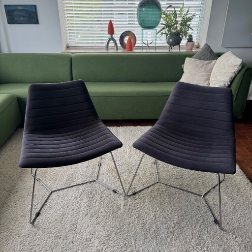 MIDJ Design 2 Cover lounge chairs with hocker
